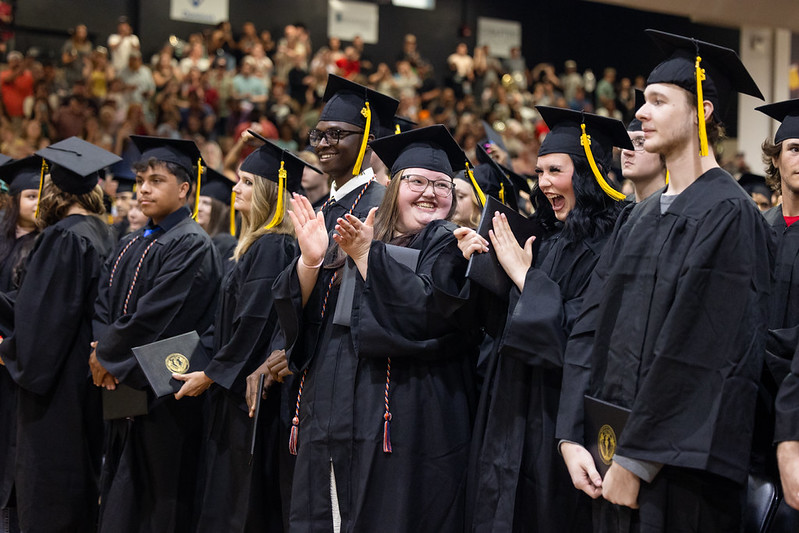 Photo of students at graduation.
