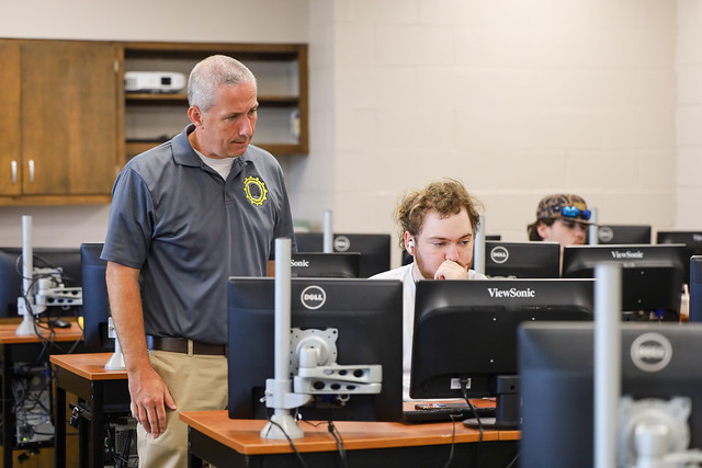 Photo of faculty member teaching a class.